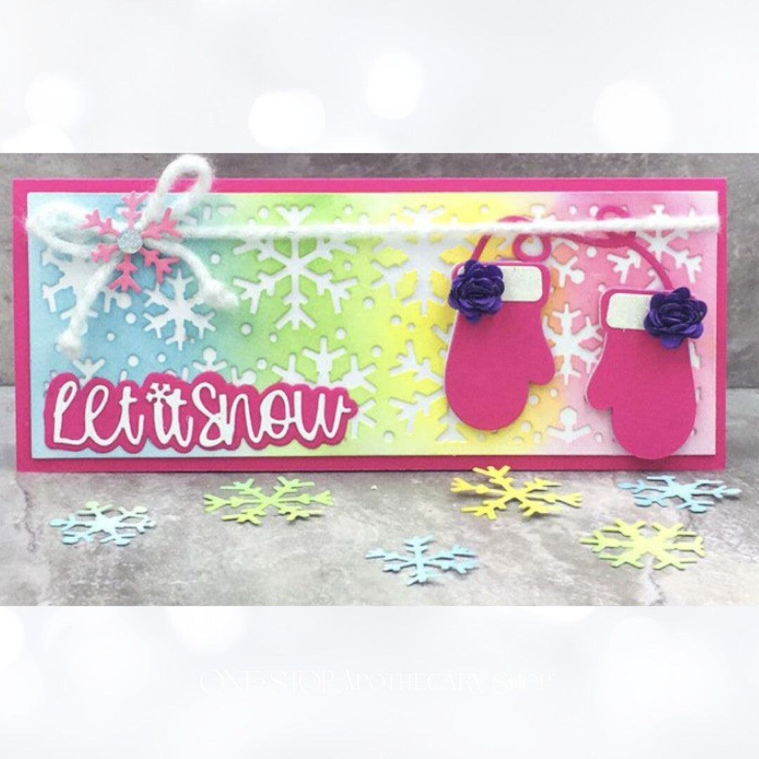 Stamps of Life SNOWFLAKE SLIMLINE Panel Christmas Background Die