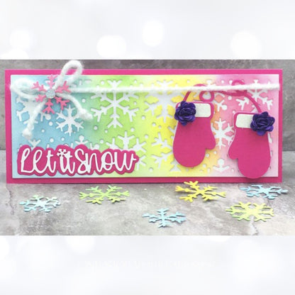 Stamps of Life SNOWFLAKE SLIMLINE Panel Christmas Background Die