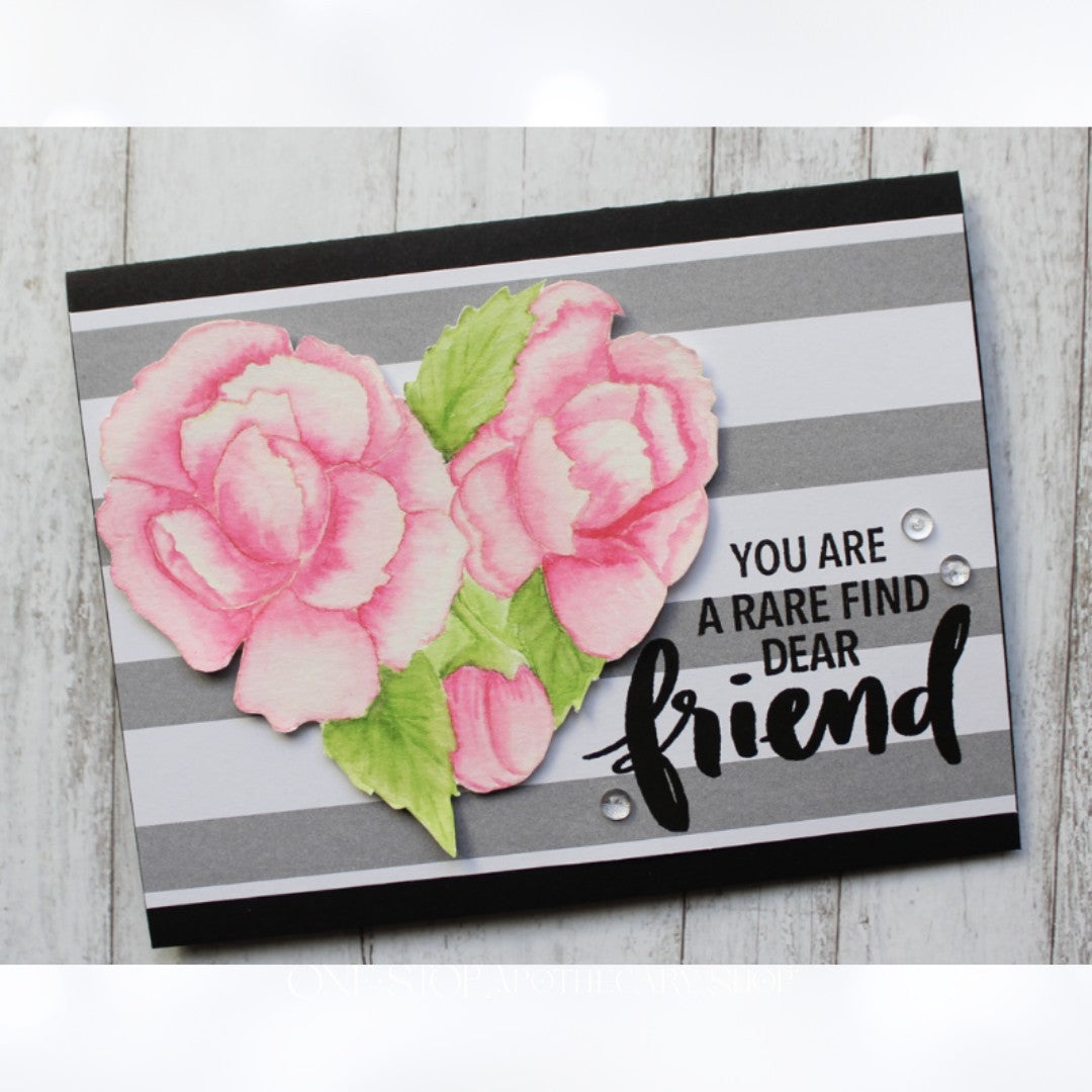 Concord & 9th LOVE ALWAYS You Are Here Hearts Valentines Day Rubber Stamps