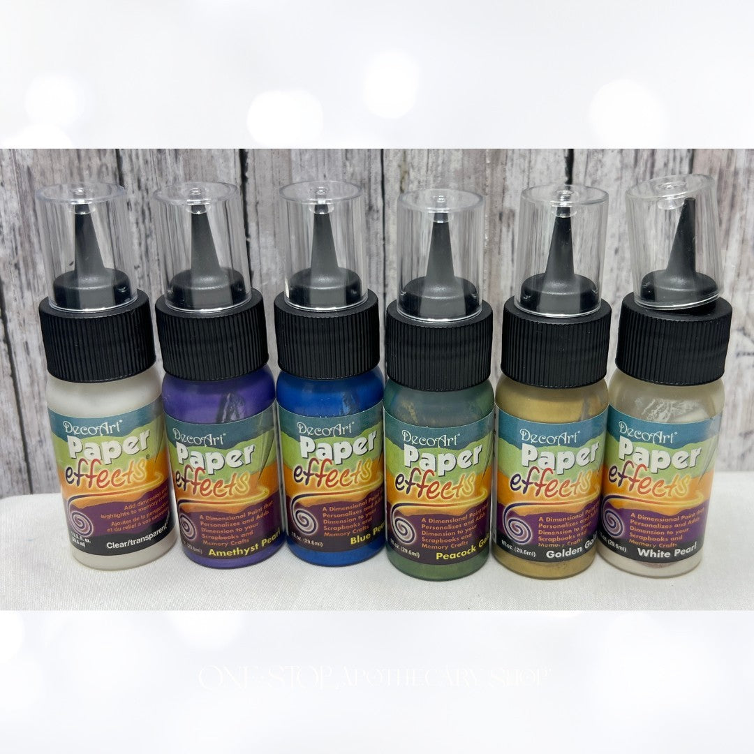 Deco Art Decoart PAPER EFFECTS Dimensional Paint Lot of 6