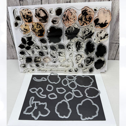 Altenew VINTAGE ROSES Florals Flowers Rubber Stamps Dies