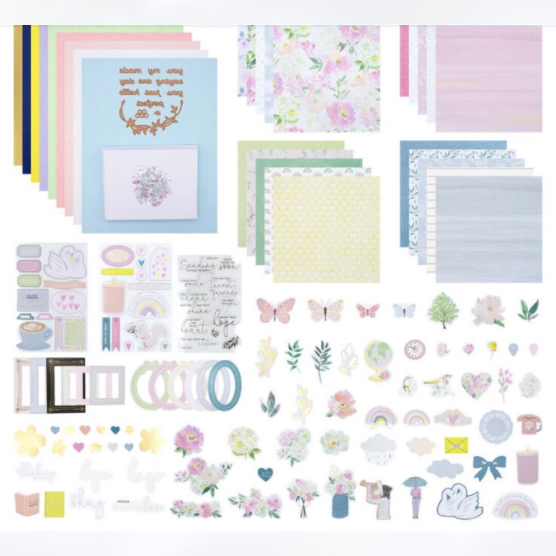 Spellbinders ALWAYS REMEMBER Card Making Kit of the Month Rubber Stamps Feb 2022