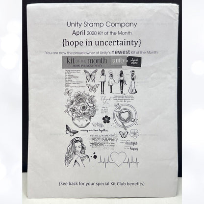 Unity Stamps HOPE IN UNCERTAINTY Rubber Stamps Kit of the Month April 2020