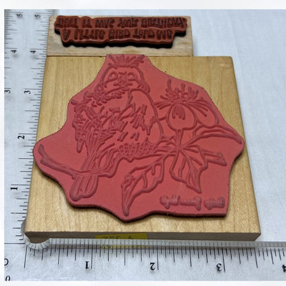 Stamps Happen BLUBIRD Carolyn Shores Wright Bird Rubber Stamps