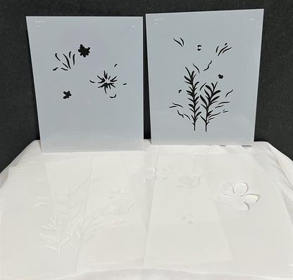 PinkFresh Studio GARDEN FLORALS Flower Bouquet Layering Stencils Dies Set