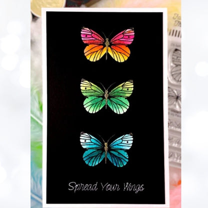 My Favorite Things SPREAD YOUR WINGS Butterfly Butterflies Rubber Stamps Dies