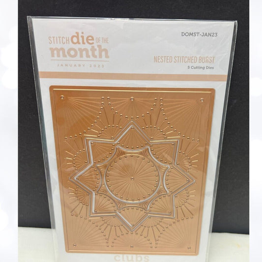 Spellbinders NESTED STITCH BURST Stitch Die of the Month January 2023