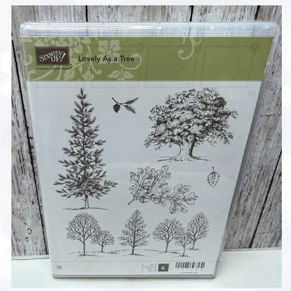 Stampin Up LOVELY AS A TREE Nature Landscape Rubber Stamps