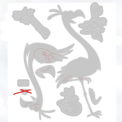 Tim Holtz COLORIZE GLADYS Flamingo Bird Thinlits Dies AS IS**