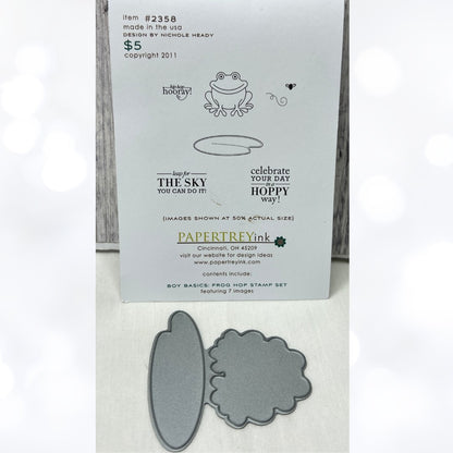 Papertrey Ink FROG HOP Boy Basics Rubber Stamps Dies