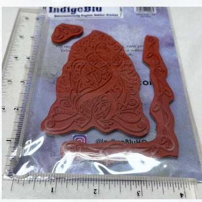 IndigoBlu INK SPLOTS Swirly Tree Mixed Media Cling Rubber Stamps Set of 2