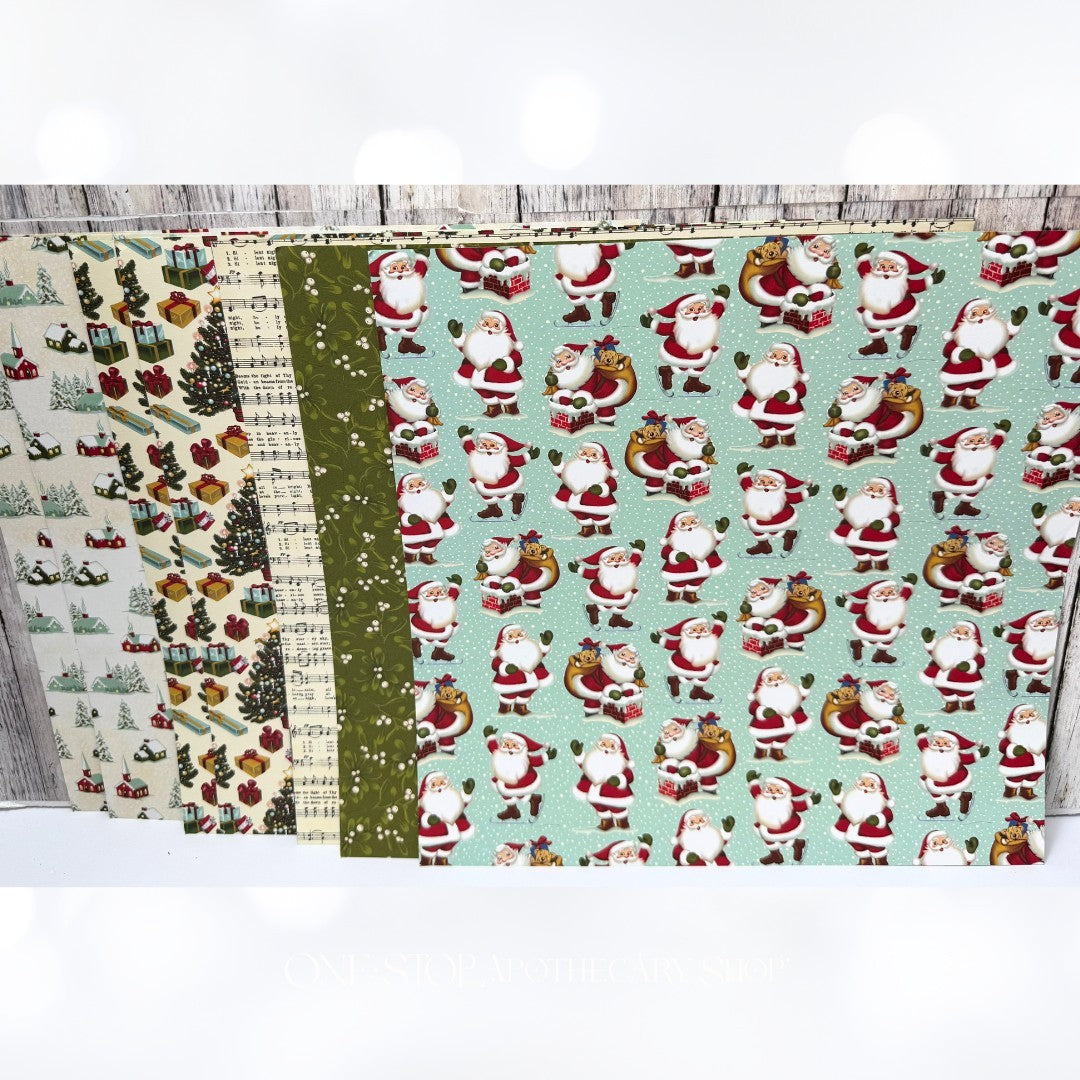 Stampin Up HOME FOR CHRISTMAS 12x12 Cardstock DSP Paper 7 Sheets