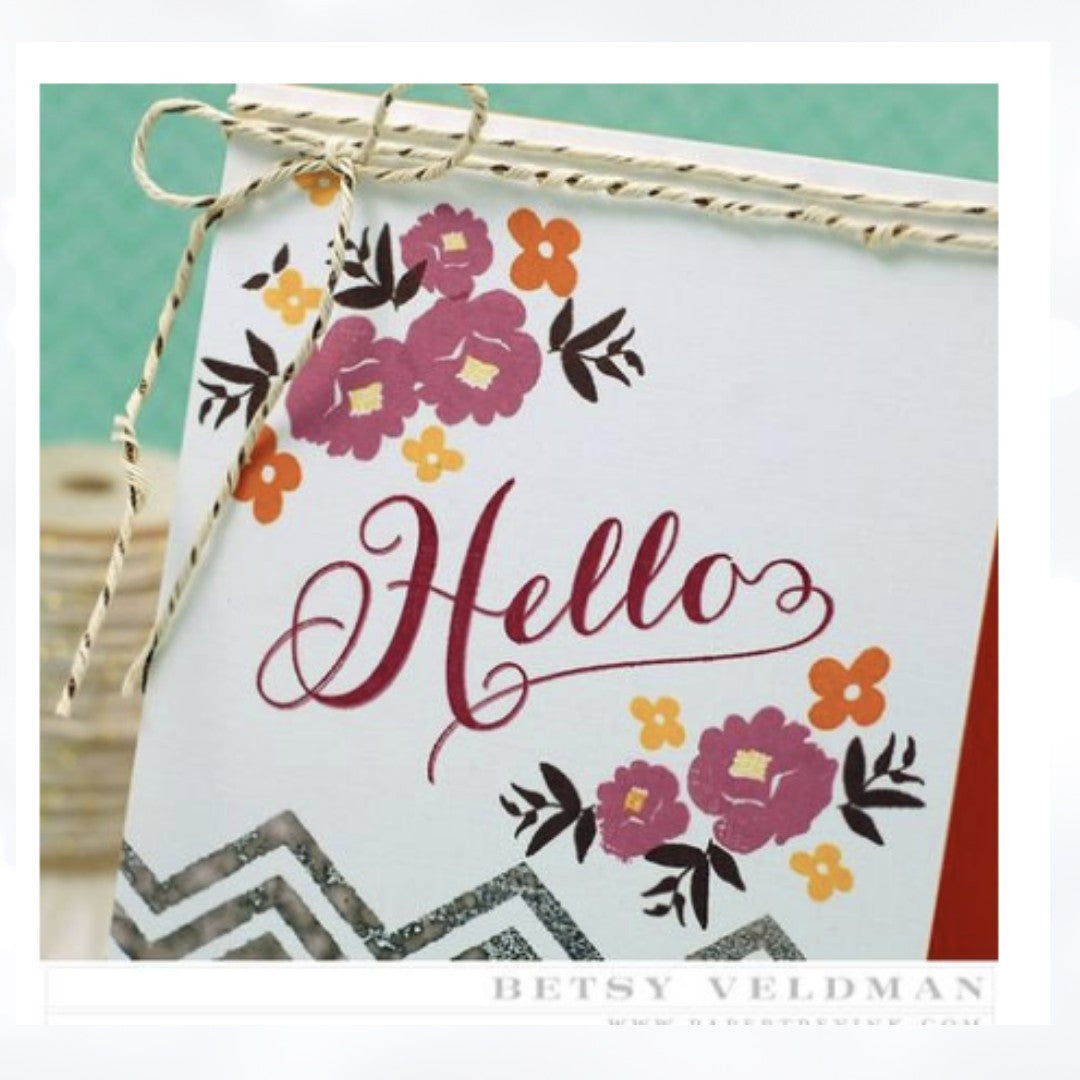 Papertrey Ink GARDEN GRACE Flowers Floral Rubber Stamps Dies