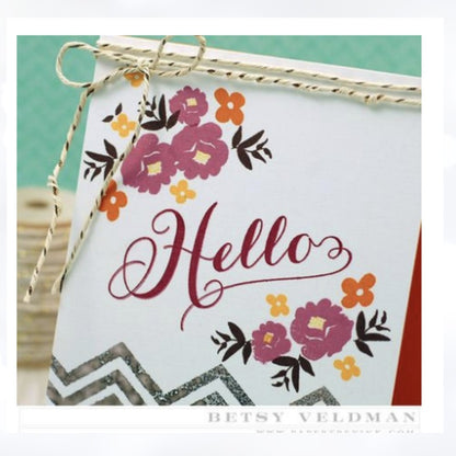 Papertrey Ink GARDEN GRACE Flowers Floral Rubber Stamps Dies