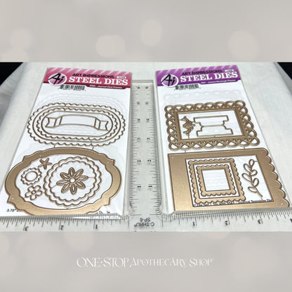 Art Impressions JOURNAL DIES Rectangle & Oval Frames Lot of 2
