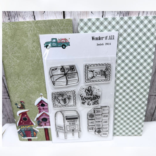 By the Well 4 God WONDER OF IT ALL Christmas Rubber Stamps Bible Journaling