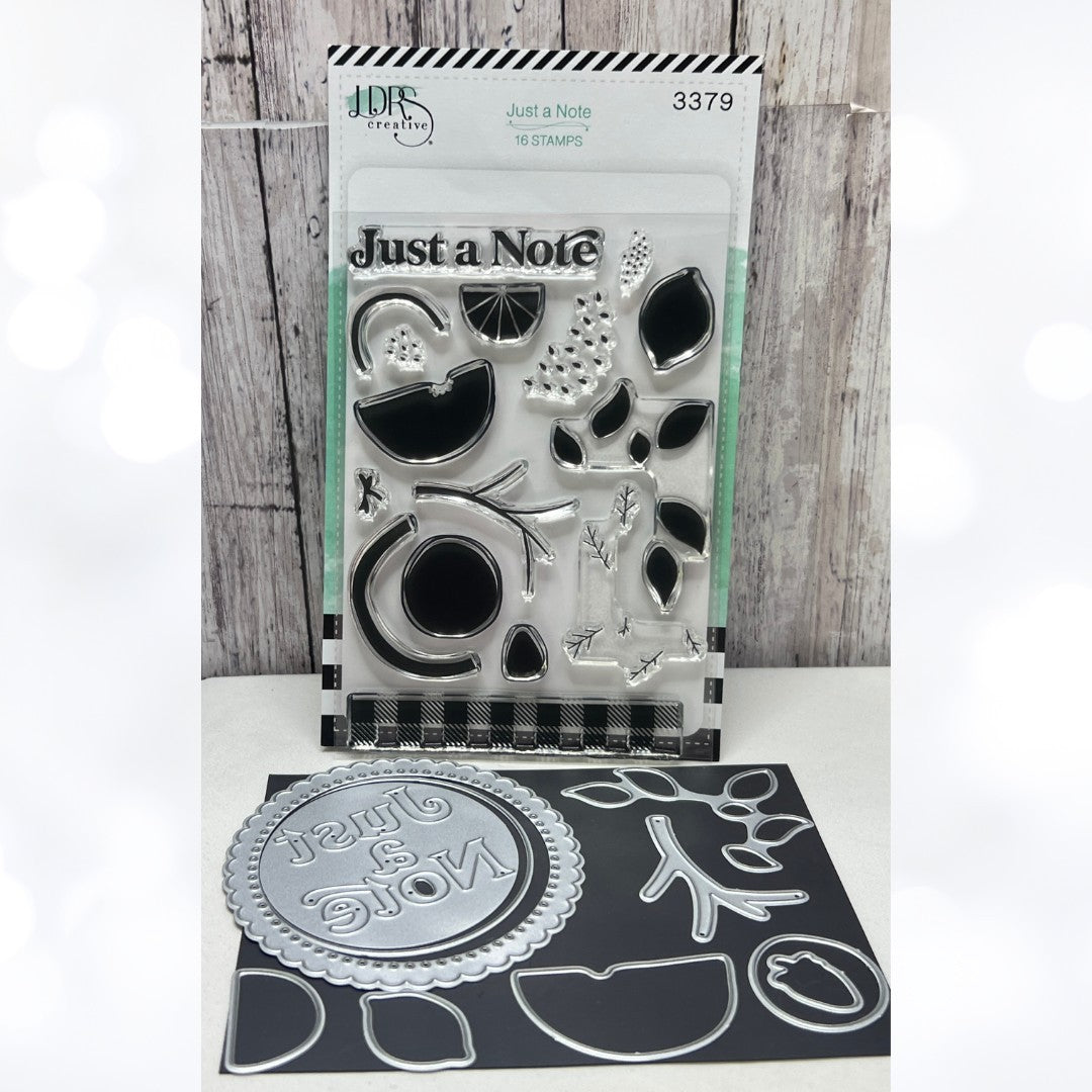 LDRS Designs JUST A NOTE Fruit Watermelon Lemon Rubber Stamps Dies