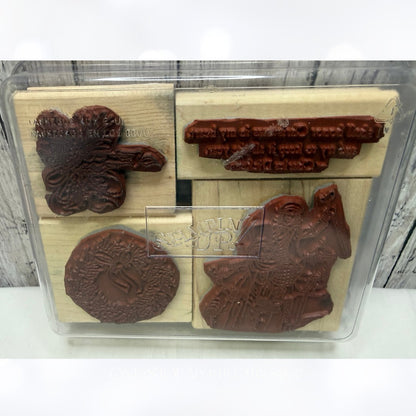 Stampin Up KEEP CHRISTMAS Charles Dickens Wood Rubber Stamps