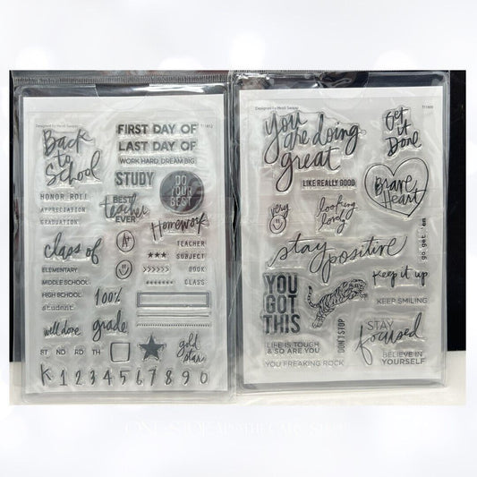 Heidi Swapp SCHOOL Encouragement Planner 4x6 Rubber Stamps