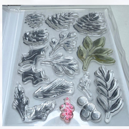 Stampin Up CHRISTMAS SEASON Greenery Holly Rubber Stamps