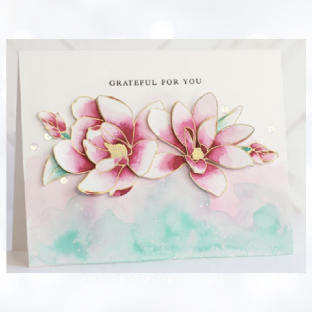 Altenew MAGNOLIAS FOR YOU Smiles & Hugs Flowers Rubber Stamps Set of 2