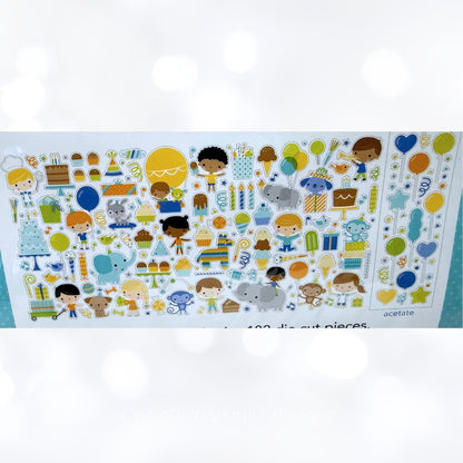 Doodlebug Designs PARTY TIME Chit Chat Odds & Ends Die Cuts Embellishments