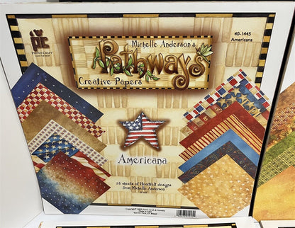 Provo Craft PATHWAYS Americana Heartland Romance Scrapbook 12x12 Paper Packs