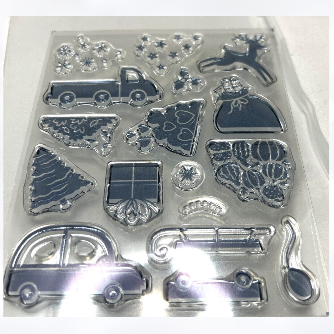 Stampin Up HOLIDAY HAUL Christmas Truck Rubber Stamps