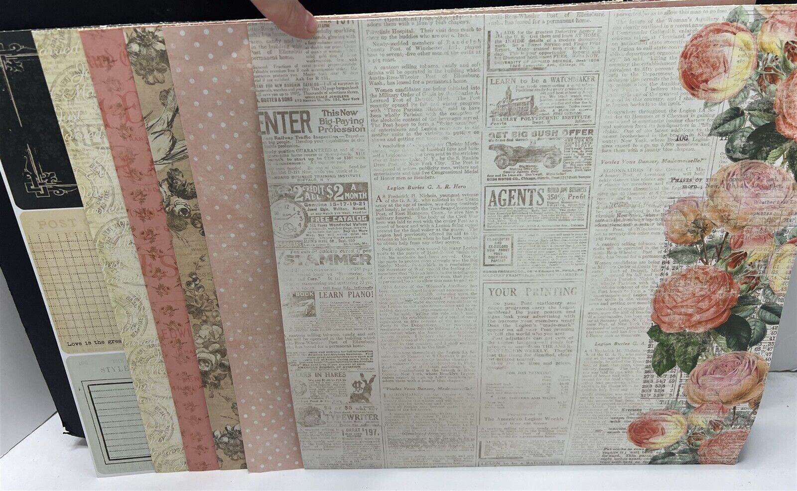 Prima SOMETHING BLUE Wedding 12x12 Cardstock Paper Journal Kit 