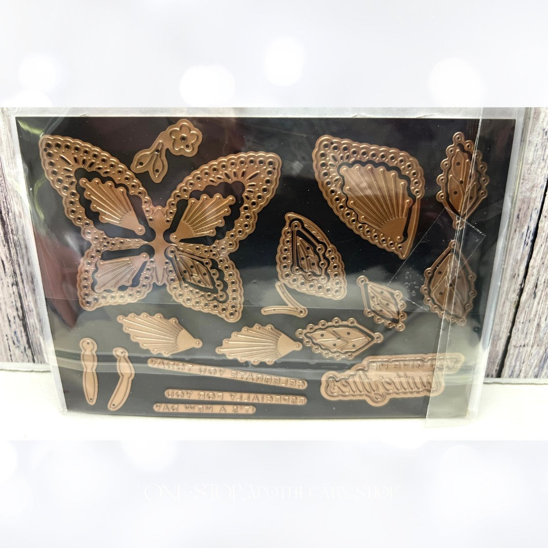 Spellbinders STITCHED GLIMMER BUTTERFLIES Hot Foil Plate of the Month May 2022