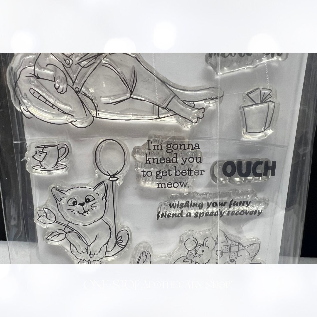 Art Impressions CATASTROPHY Frogs Cats Funny Rubber Stamps Lot of 2