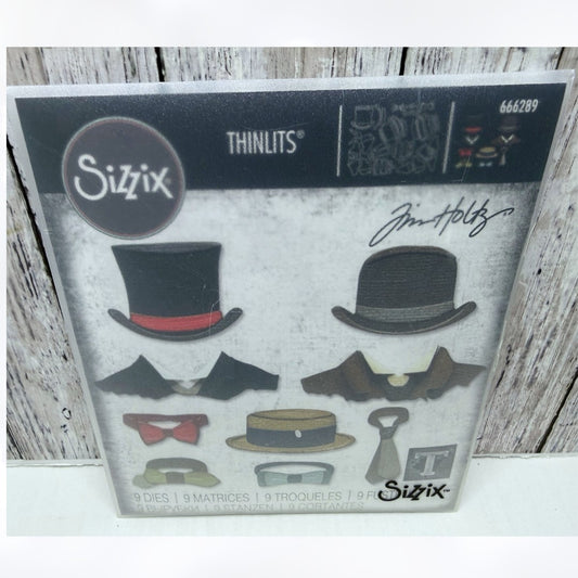 Tim Holtz TAILORED Hats Gentleman 666289 Thinlits Dies