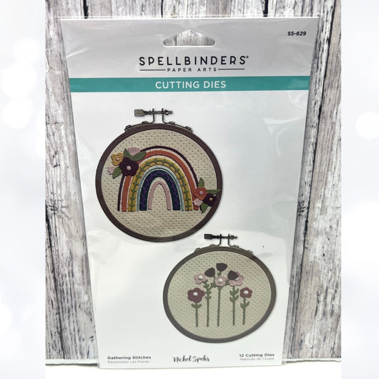 Spellbinders GATHERING STITCHES Sewing Stitching Rainbow Dies