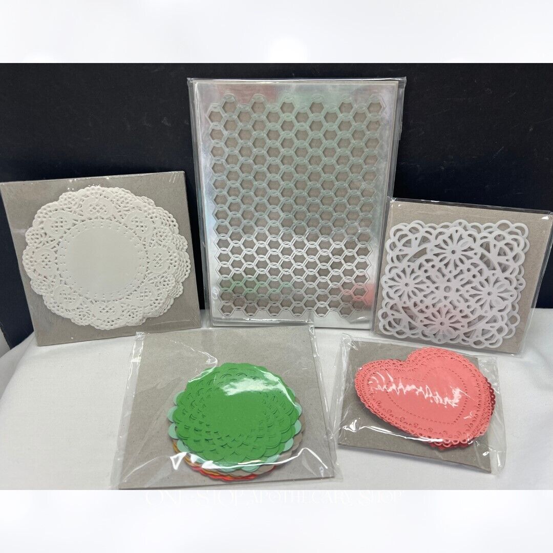 Stampin Up DOILIES Doily Chickenwire Embellishments Lot of 5