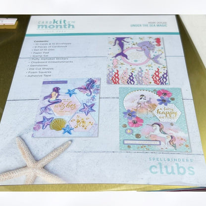 Spellbinders UNDER THE SEA MAGIC Mermaid Card Kit of the Month July 2022