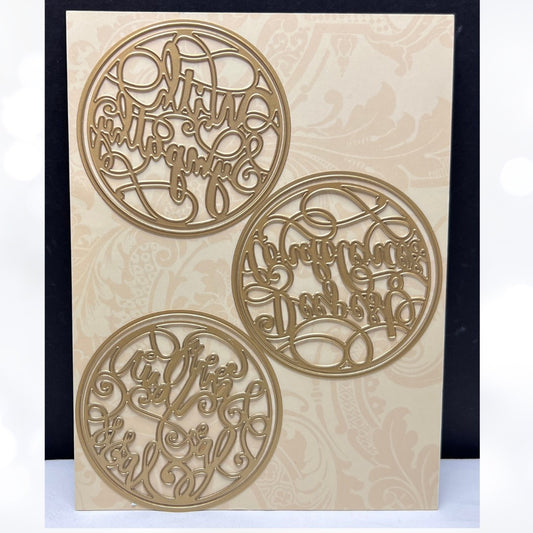 Anna Griffin Calligraphic SYMPATHY SENTIMENT Dies