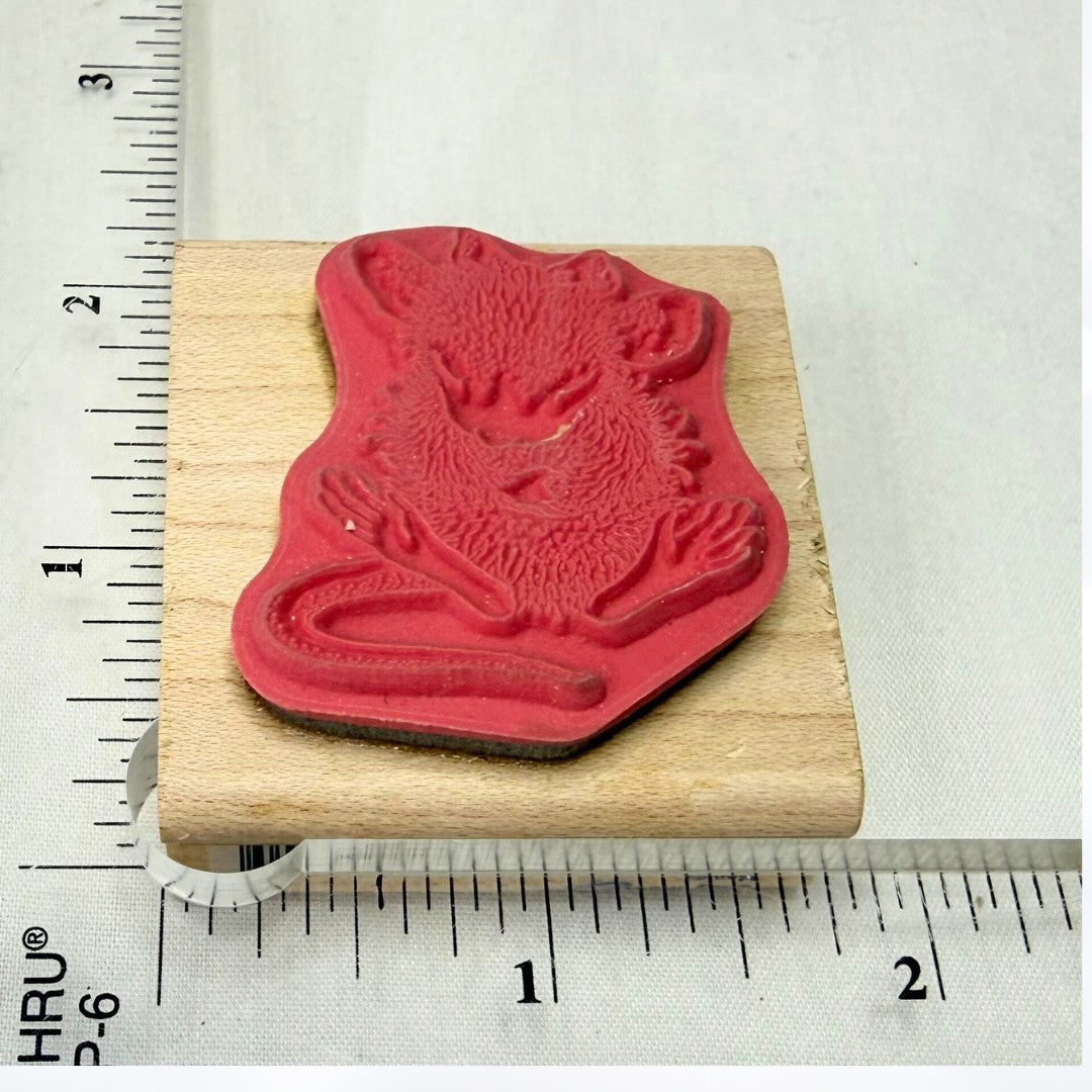 House Mouse BABY MONICA Mice Shower Girl Rubber Stamp Rare