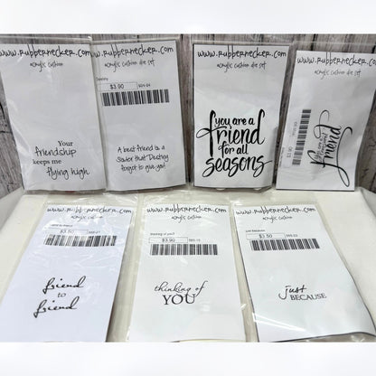 Rubbernecker FRIENDS Friendship Sentiments Greetings Rubber Stamps Lot of 7