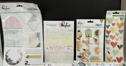 PinkFresh Studio PLANNER STICKERS 6x6 Paper Journal Embellishments Lot