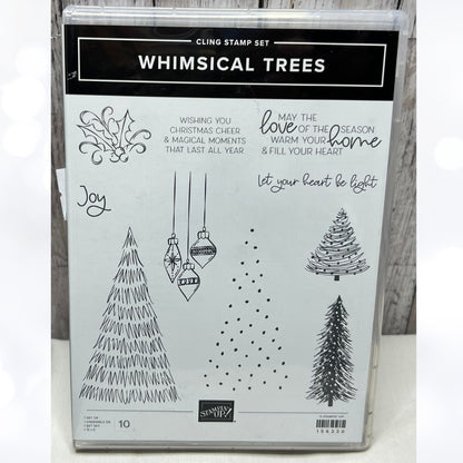Stampin Up WHIMSICAL TREES Christmas Rubber Stamps