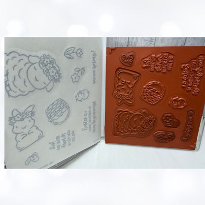 Stampin Up SPRINGTIME JOY Easter Bunny Lamb Rubber Stamps