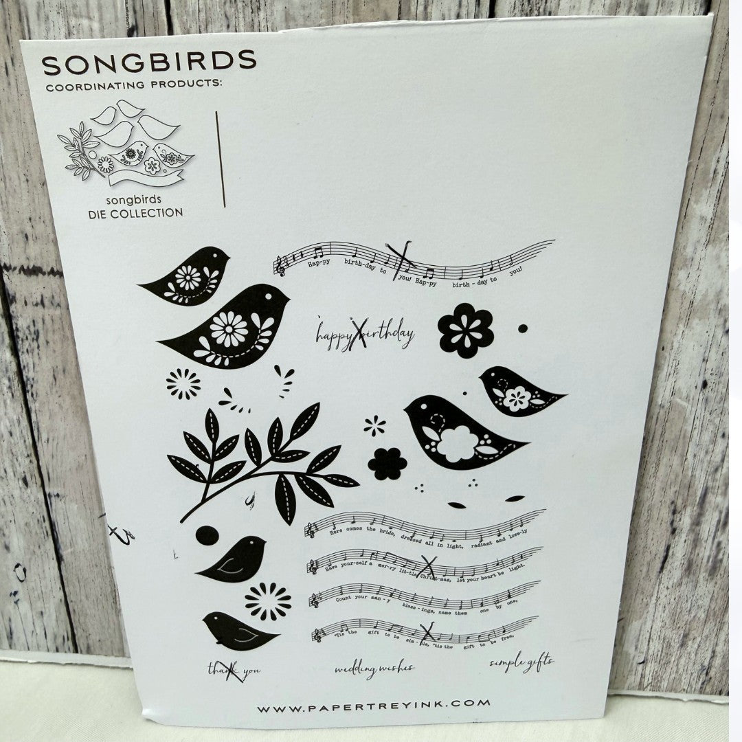 Papertrey Ink SONGBIRDS Bird Rubber Stamps AS IS**