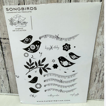 Papertrey Ink SONGBIRDS Bird Rubber Stamps AS IS**