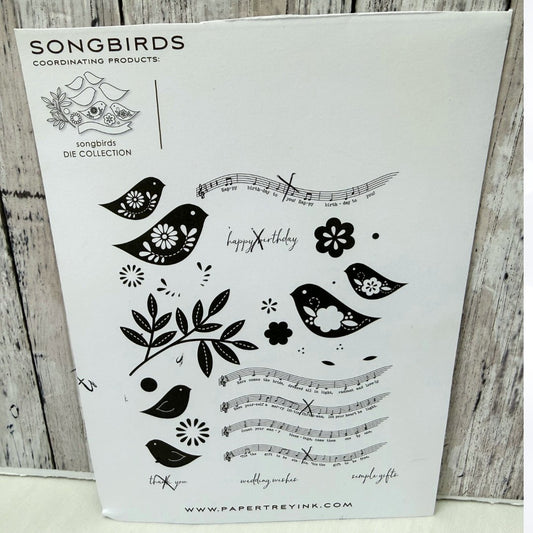 Papertrey Ink SONGBIRDS Bird Rubber Stamps AS IS**