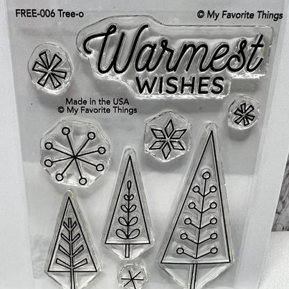 My Favorite Things TREE-O Snowfall Delightful Deer Christmas Rubber Stamps Dies