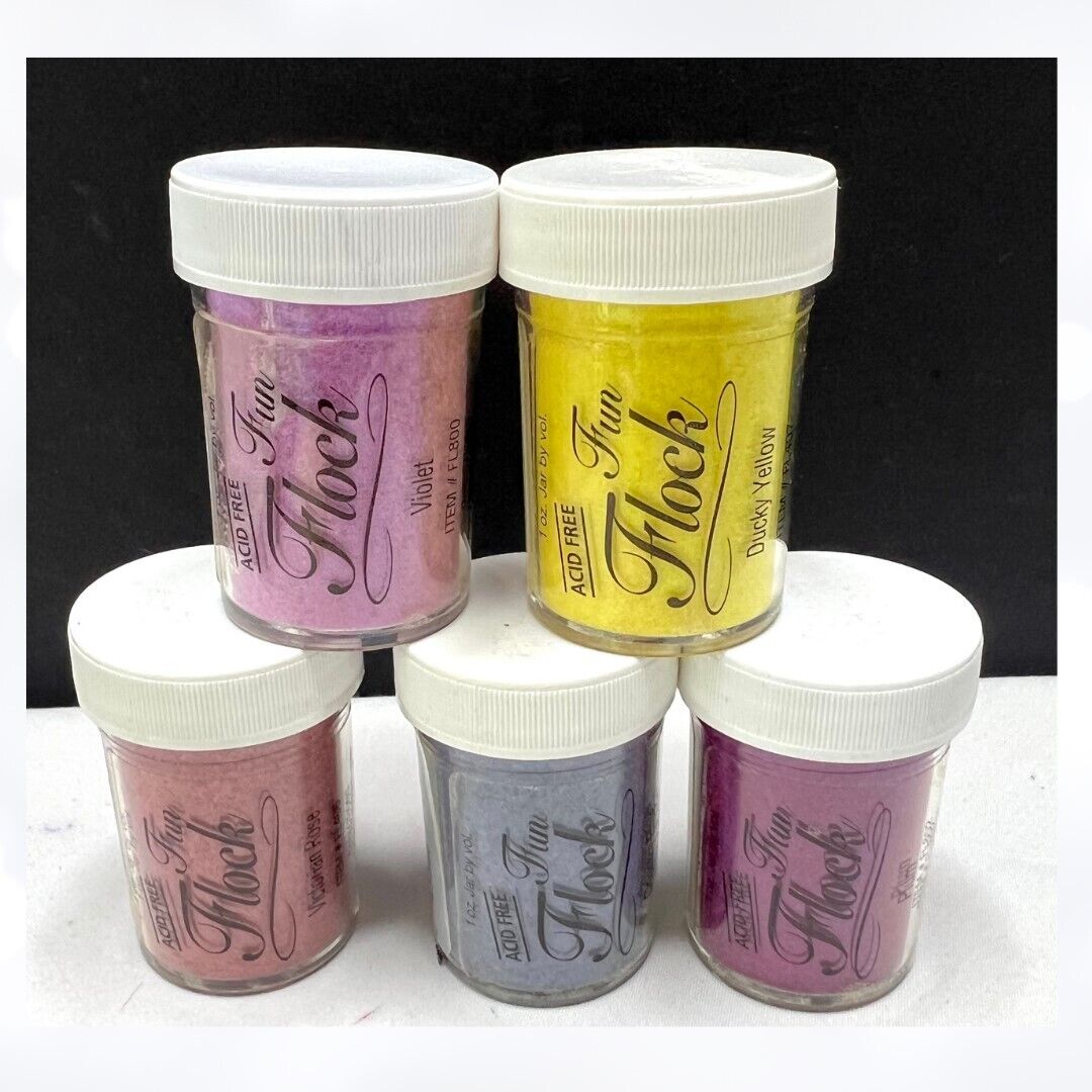 Stampendous FUN FLOCK Flocking Powder 1oz Lot of 5