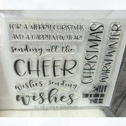 Wplus9 W Plus 9 CHRISTMAS Holiday Wishes Rubber Stamps Lot of 3