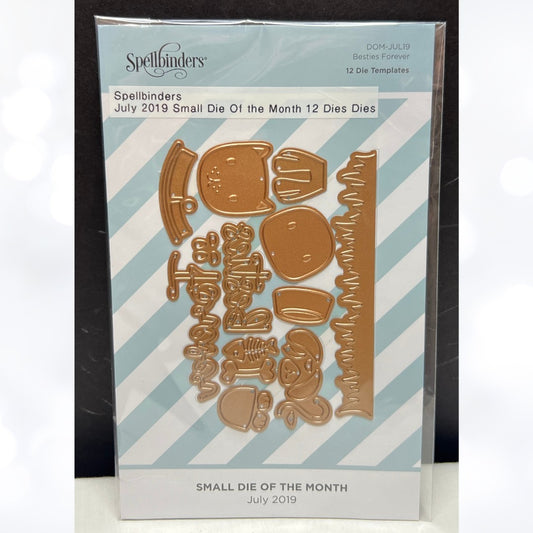 Spellbinders BESTIES FOREVER Cat Dog Small Die of the Month July 2019