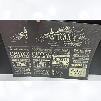 Stampin Up WITCHES BREW Frightful Sight 12x12 Halloween Cardstock DSP Paper Lot