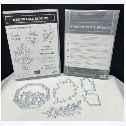 Stampin Up MEMORABLE BLOOMS Flowers Rubber Stamps Dies
